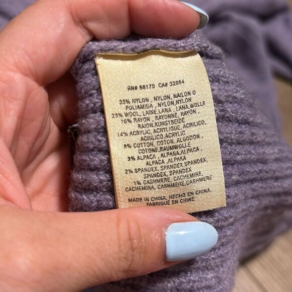 Anthropologie Purple Rhyme Knit Sweater Mini Dress - Picture 7 of 8